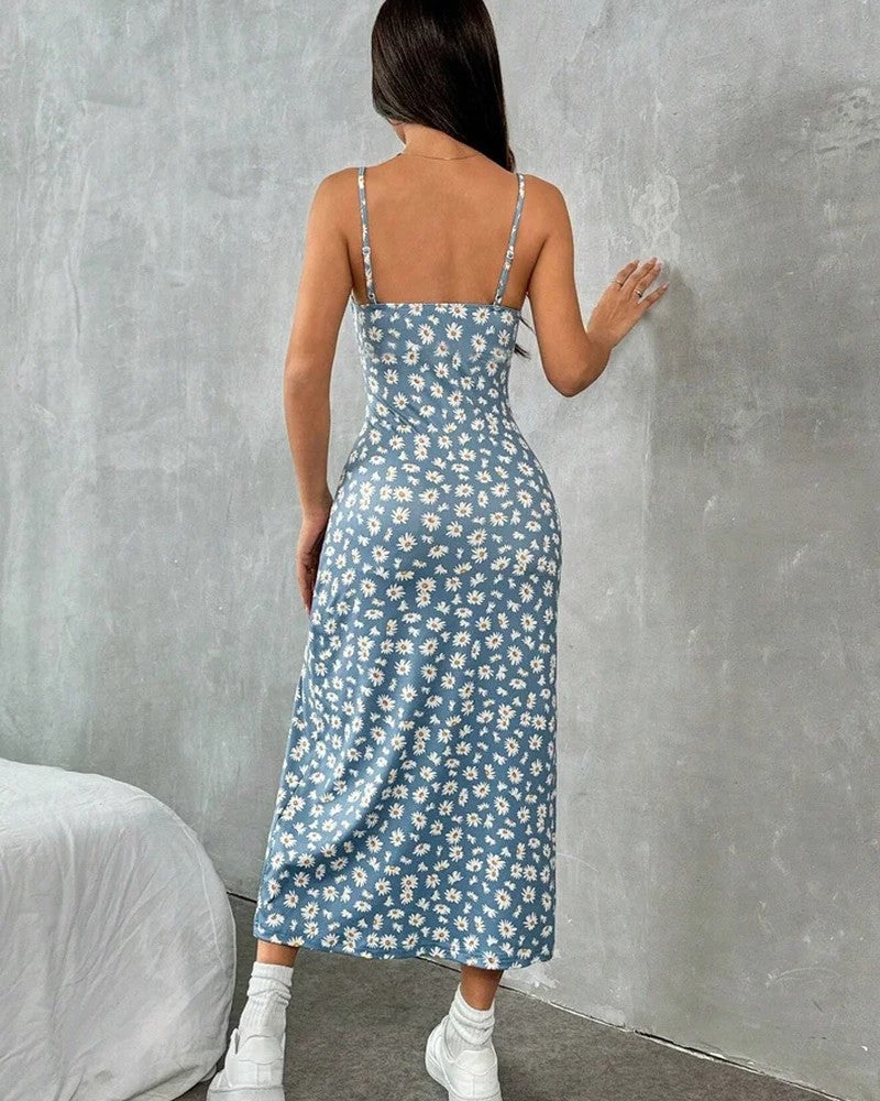 Mariela Floral Ruched Midi Dress
