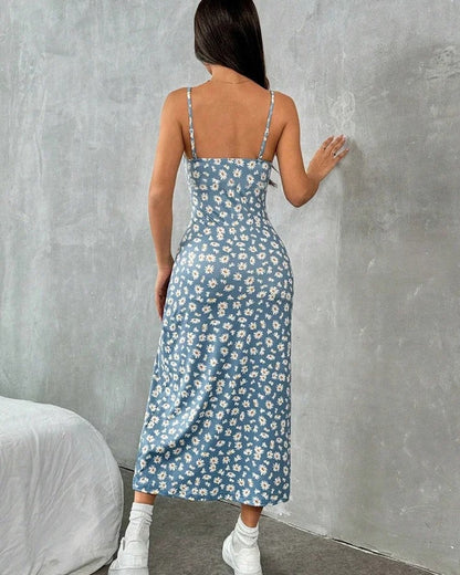 Mariela Floral Ruched Midi Dress