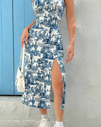 Mariela Floral Ruched Midi Dress
