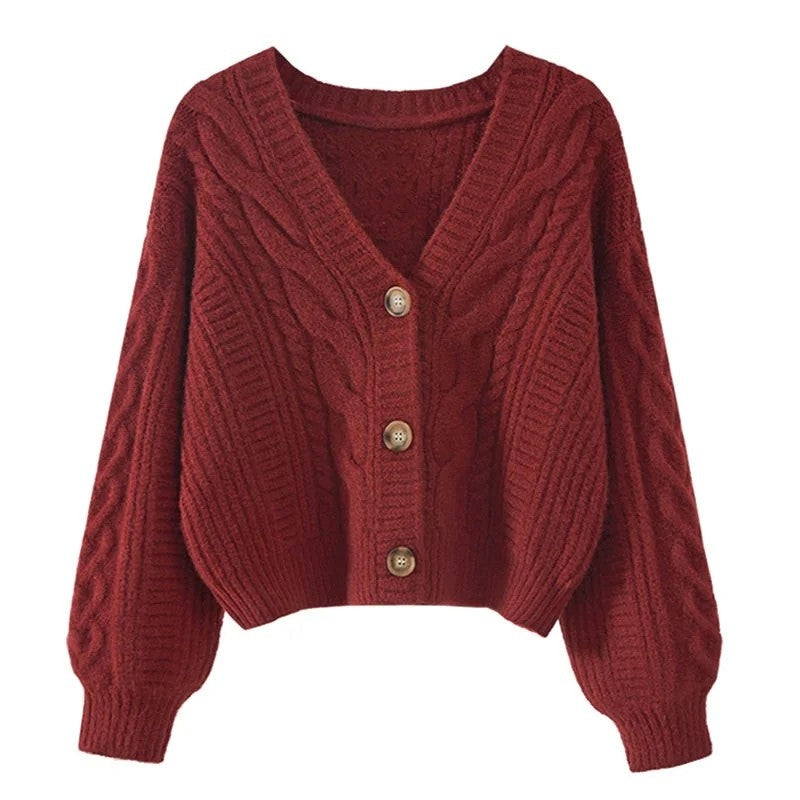 Marielis Relaxed Cable Knit Cardigan