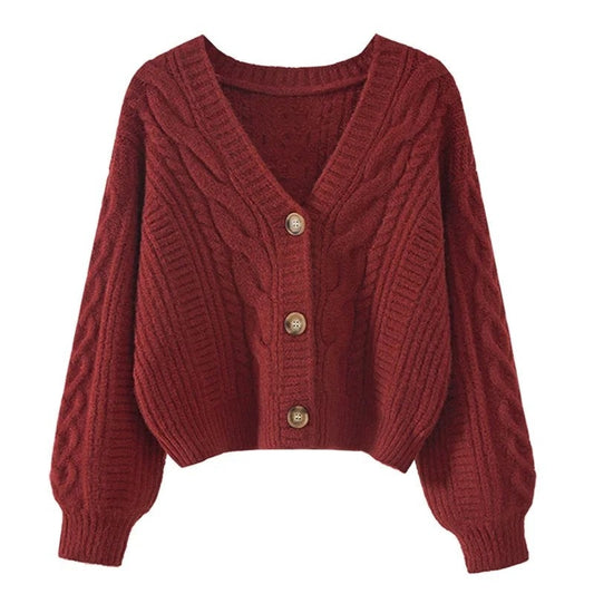 Marielis Relaxed Cable Knit Cardigan