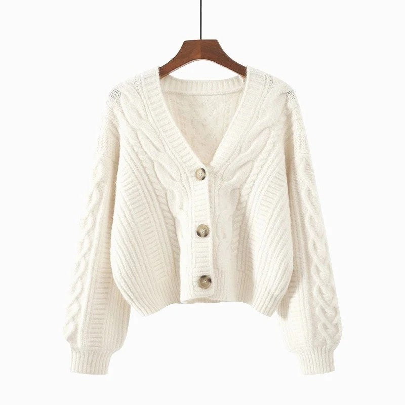 Marielis Relaxed Cable Knit Cardigan