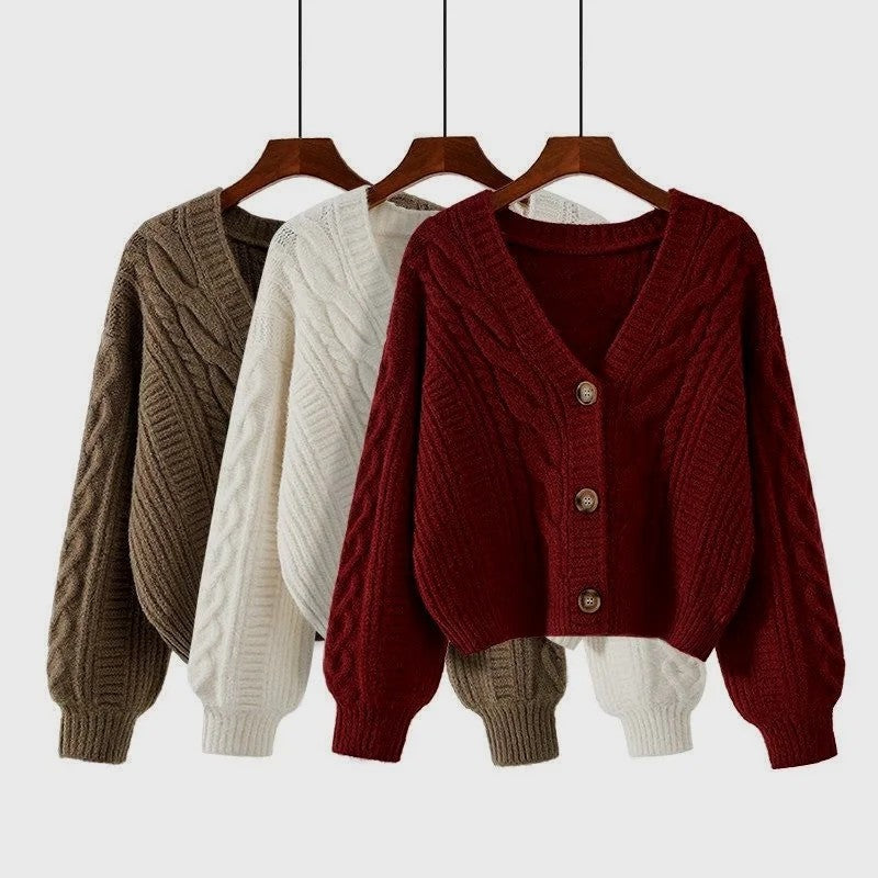 Marielis Relaxed Cable Knit Cardigan