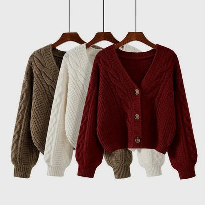 Marielis Relaxed Cable Knit Cardigan