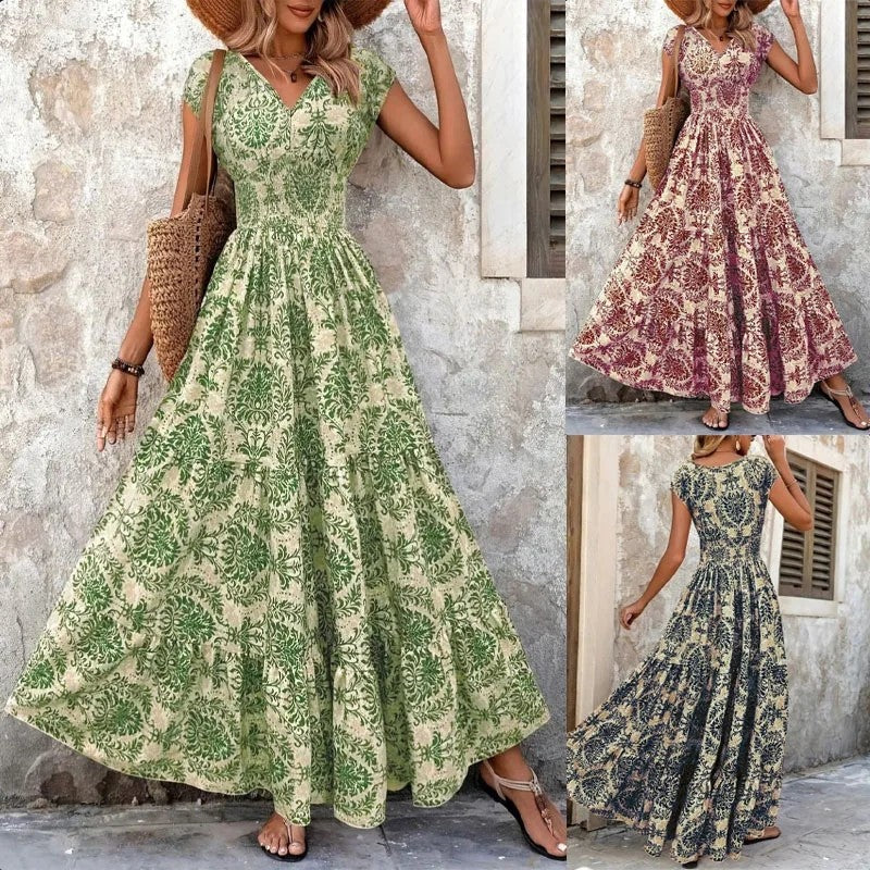 Marielle Boho Floral Tiered Maxi Dress
