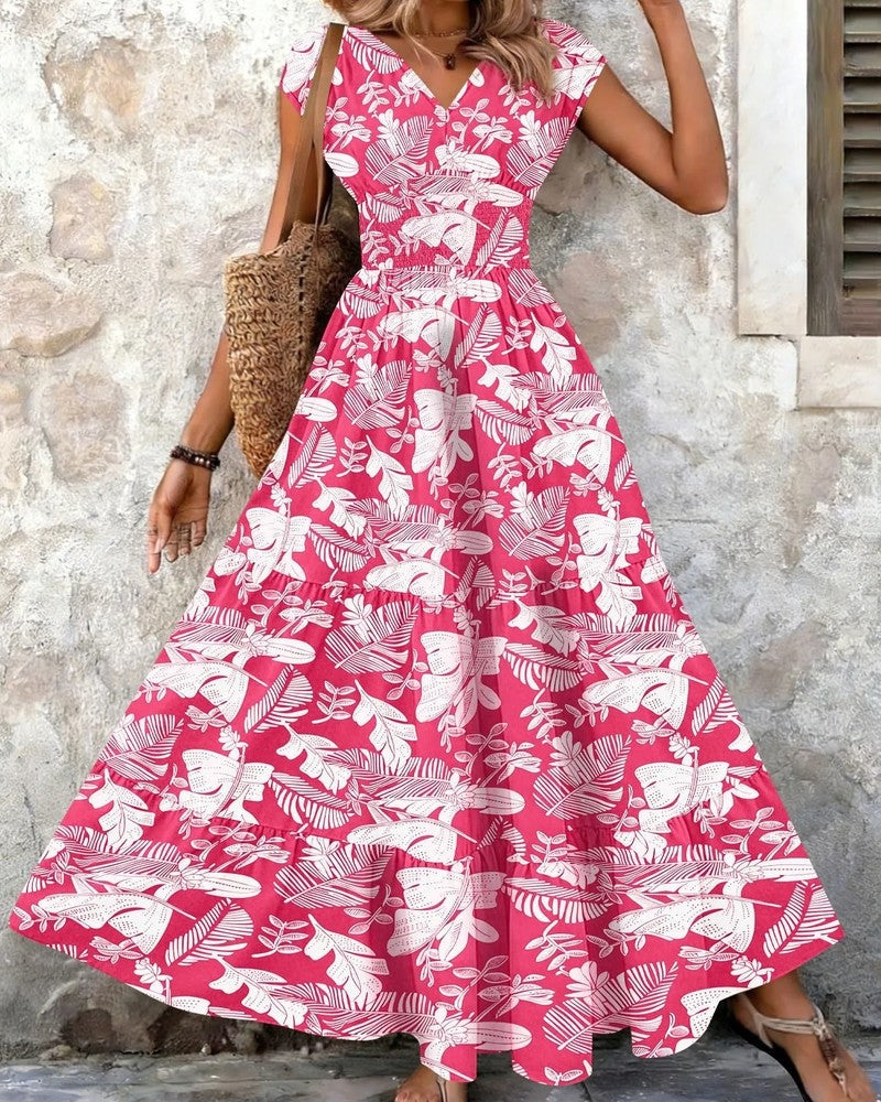 Marielle Boho Floral Tiered Maxi Dress