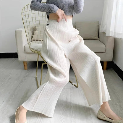 Marlowe Pleated Wide-Leg Lounge Pants