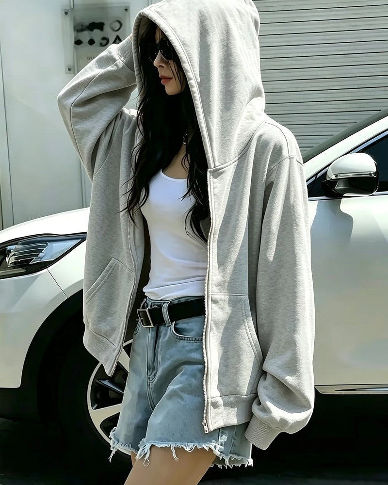 Marta Oversized Zip Hoodie Jacket