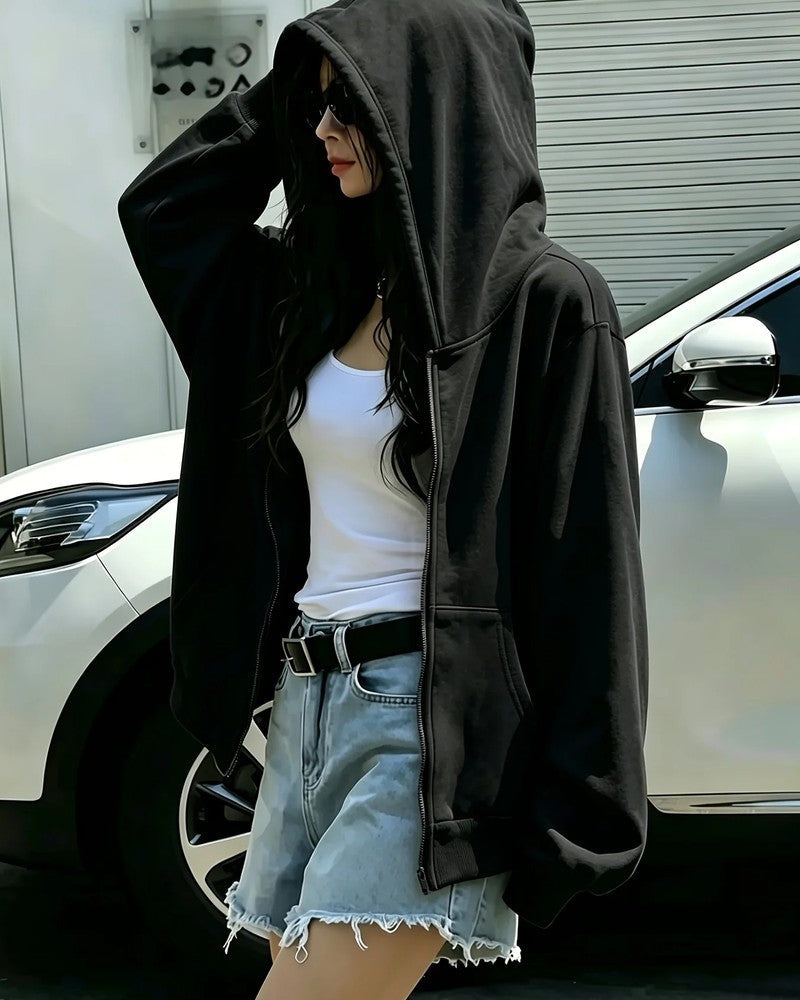 Marta Oversized Zip Hoodie Jacket