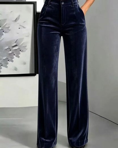 Marvella Relaxed High-Waist Wide-Leg Pants