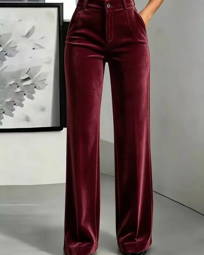 Marvella Relaxed High-Waist Wide-Leg Pants