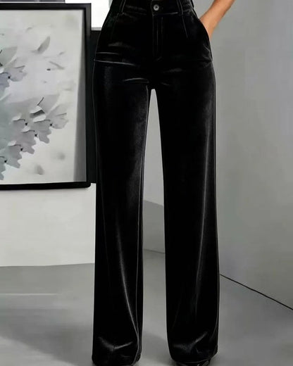 Marvella Relaxed High-Waist Wide-Leg Pants