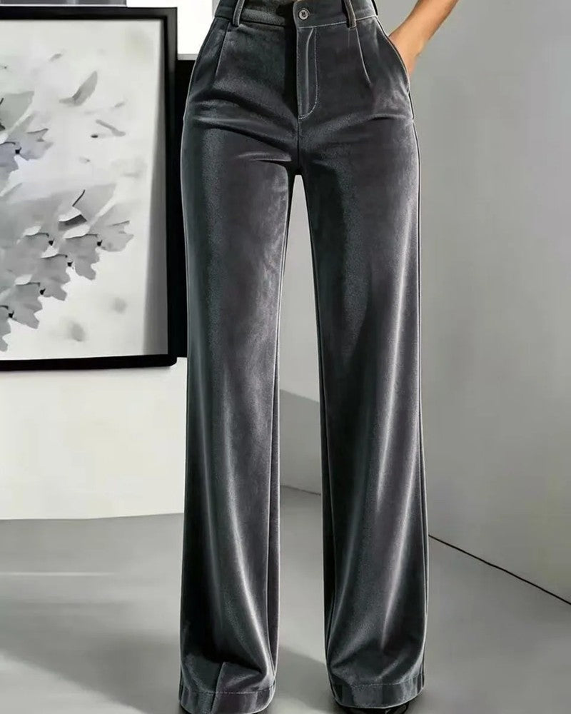 Marvella Relaxed High-Waist Wide-Leg Pants