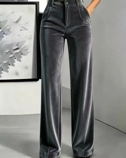 Marvella Relaxed High-Waist Wide-Leg Pants