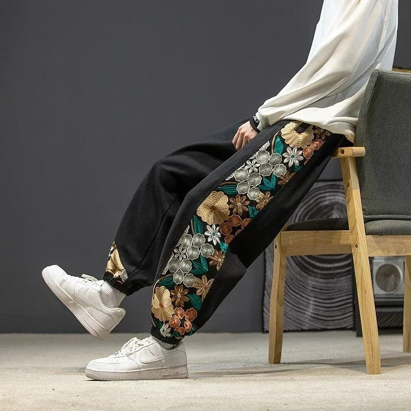 Marzio Relaxed Floral Panel Track Pants