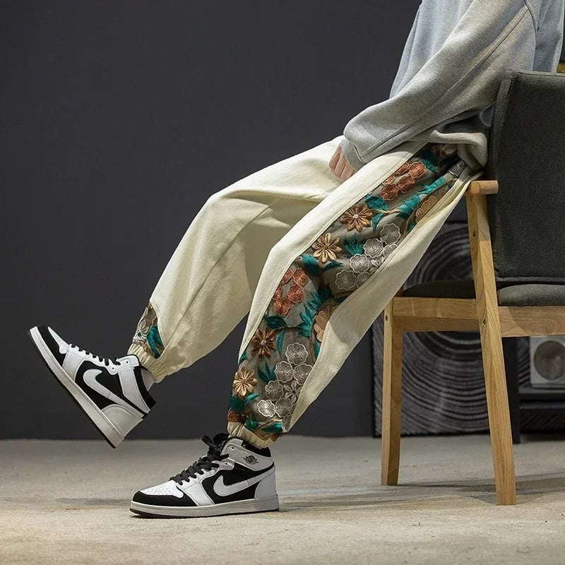 Marzio Relaxed Floral Panel Track Pants