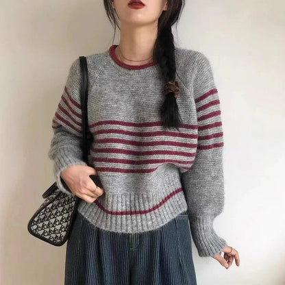 Merivo Relaxed Stripe Knit Sweater