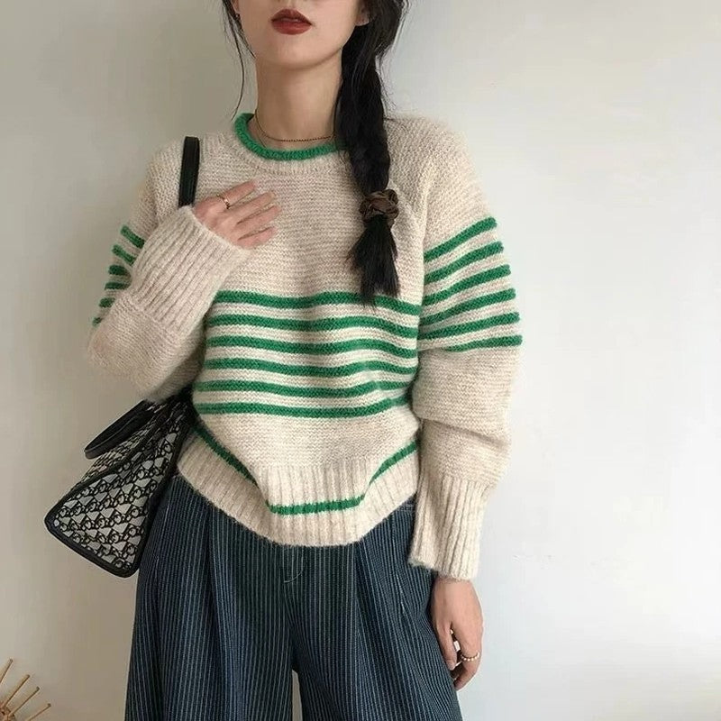 Merivo Relaxed Stripe Knit Sweater
