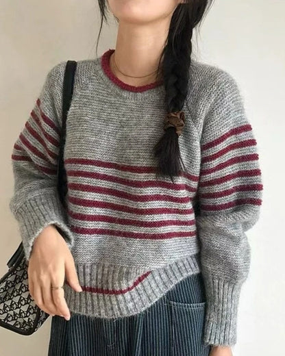 Merivo Relaxed Stripe Knit Sweater