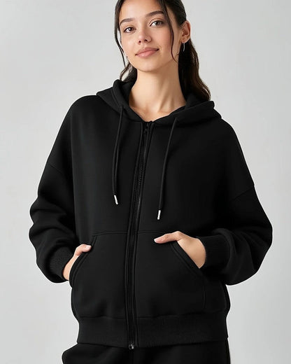 Monica Relaxed Zip Hoodie Jacket