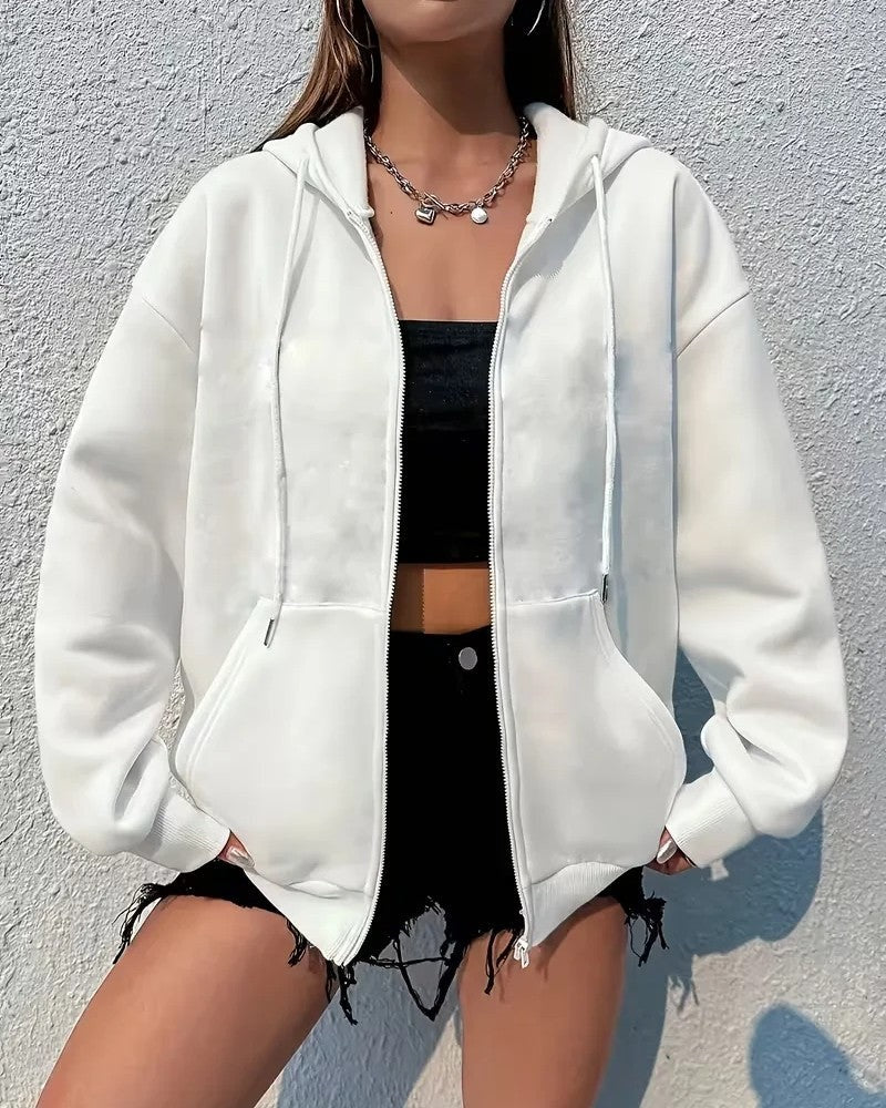 Monica Relaxed Zip Hoodie Jacket