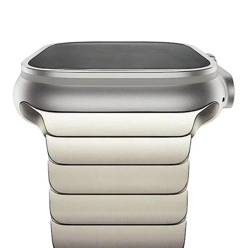 Nolvik Brushed Stainless Link Watch Band