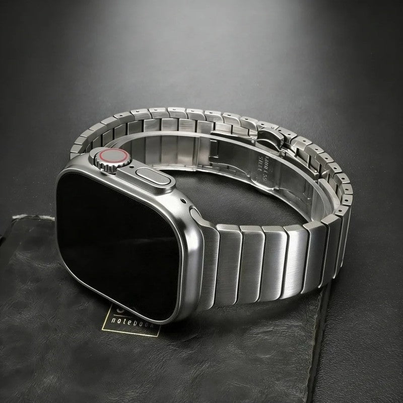 Nolvik Brushed Stainless Link Watch Band
