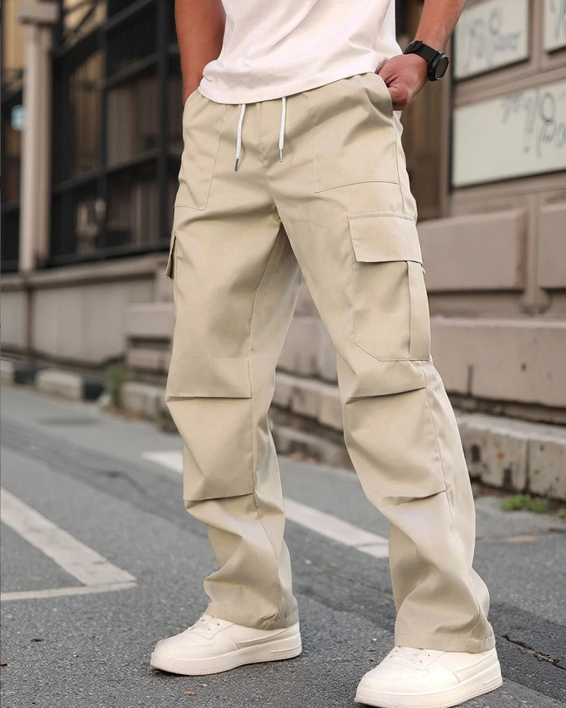 Norelle Relaxed Straight-Leg Cargo Pants