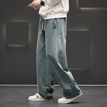Norvik Relaxed Drawstring Wide-Leg Jeans