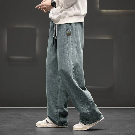 Norvik Relaxed Drawstring Wide-Leg Jeans