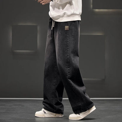 Norvik Relaxed Drawstring Wide-Leg Jeans