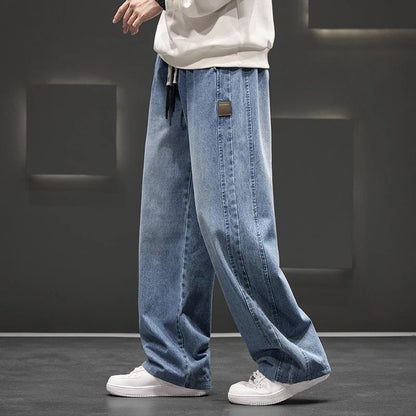 Norvik Relaxed Drawstring Wide-Leg Jeans