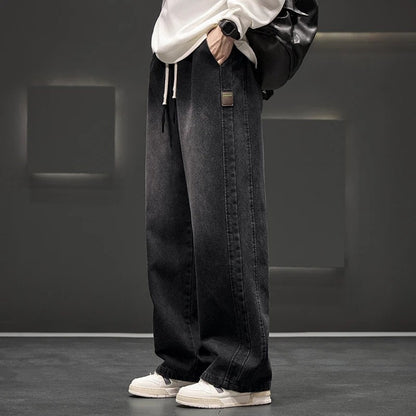 Norvik Relaxed Drawstring Wide-Leg Jeans
