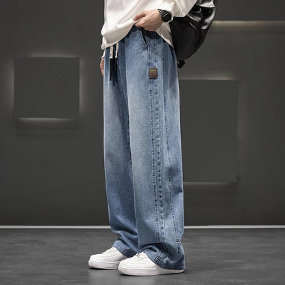 Norvik Relaxed Drawstring Wide-Leg Jeans
