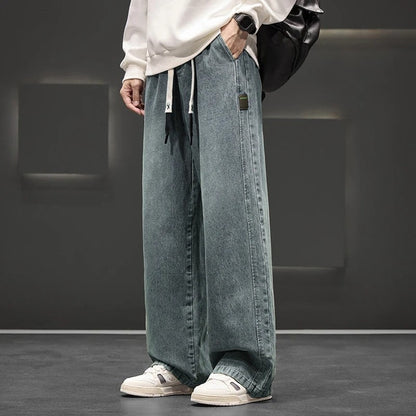 Norvik Relaxed Drawstring Wide-Leg Jeans