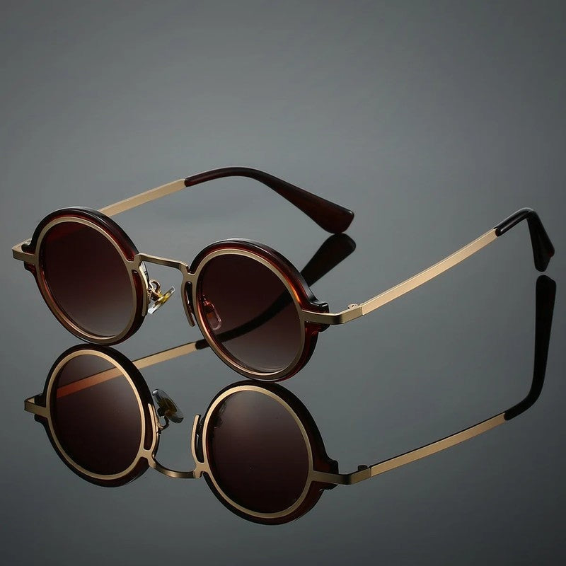 Olivaro Round Metal Frame Sunglasses