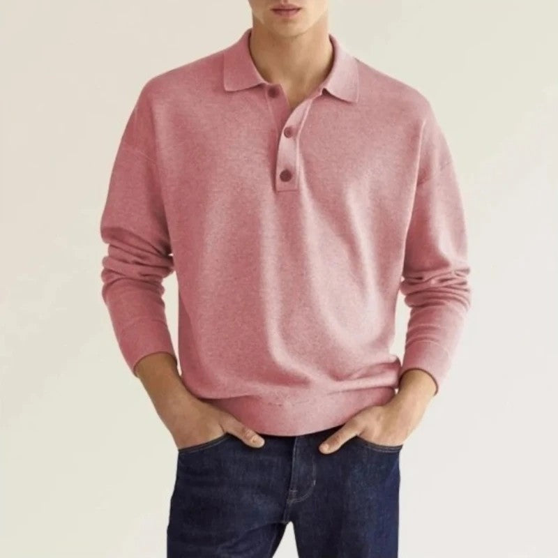 Ondine Relaxed Knit Polo Sweatshirt