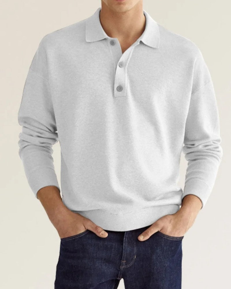 Ondine Relaxed Knit Polo Sweatshirt