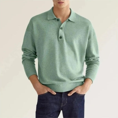 Ondine Relaxed Knit Polo Sweatshirt