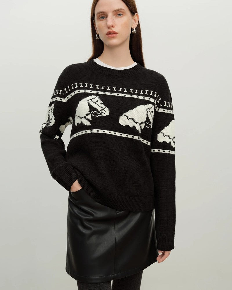 Paula Graphic Knit Relaxed Sweater