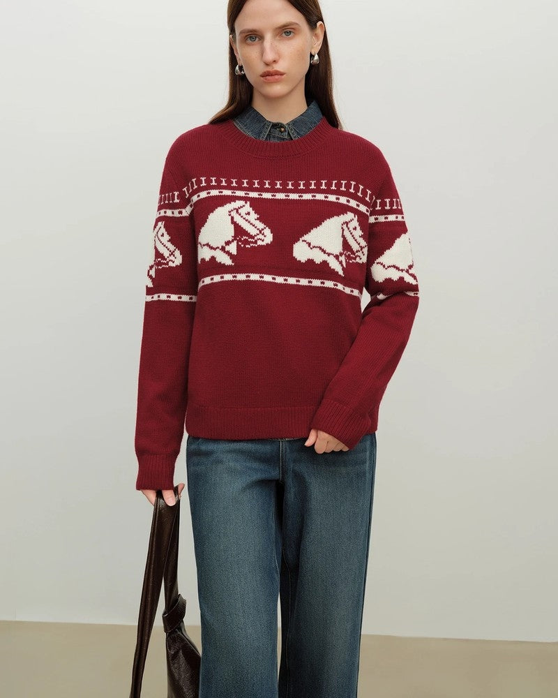 Paula Graphic Knit Relaxed Sweater