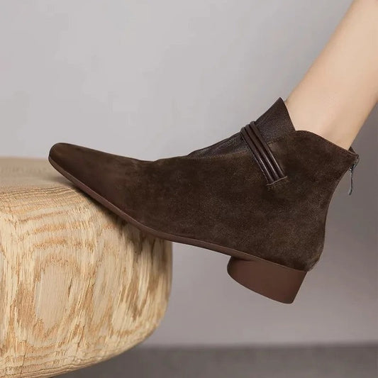 Rachel Sleek Low-Heel Ankle Boot