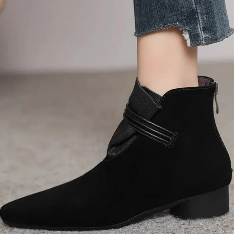 Rachel Sleek Low-Heel Ankle Boot