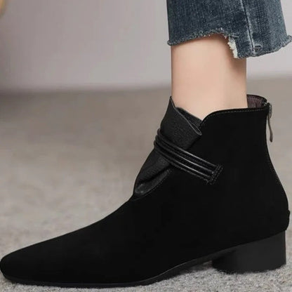 Rachel Sleek Low-Heel Ankle Boot