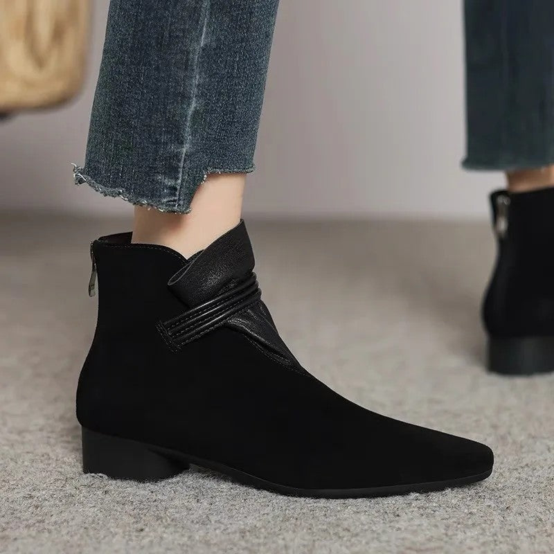 Rachel Sleek Low-Heel Ankle Boot