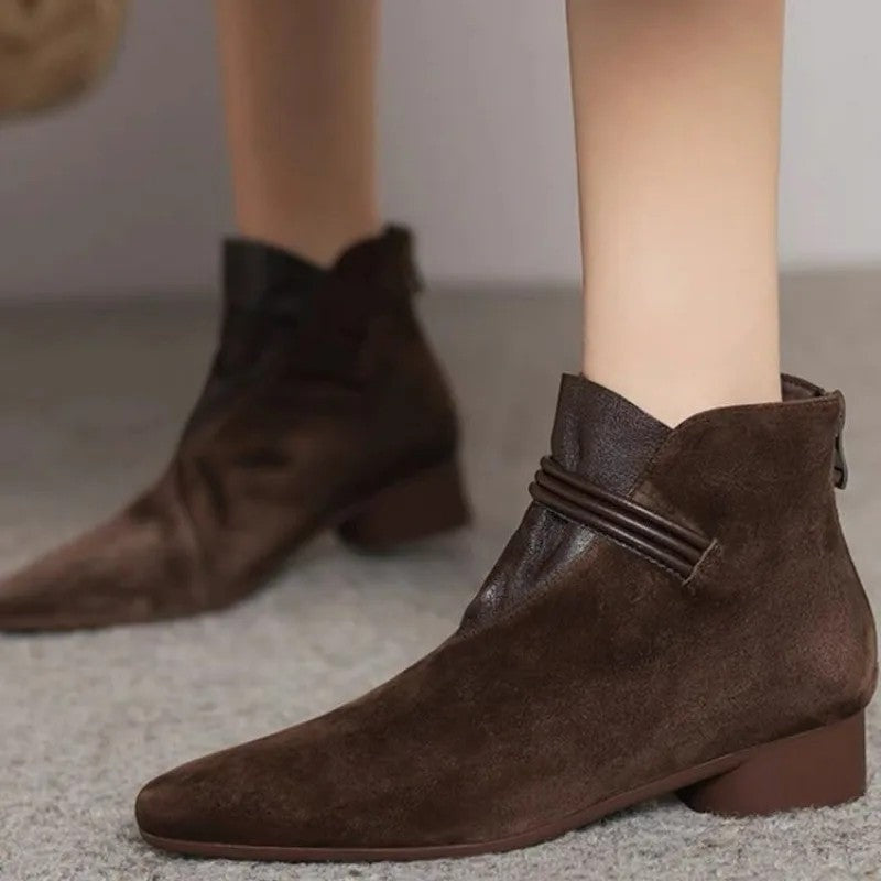 Rachel Sleek Low-Heel Ankle Boot