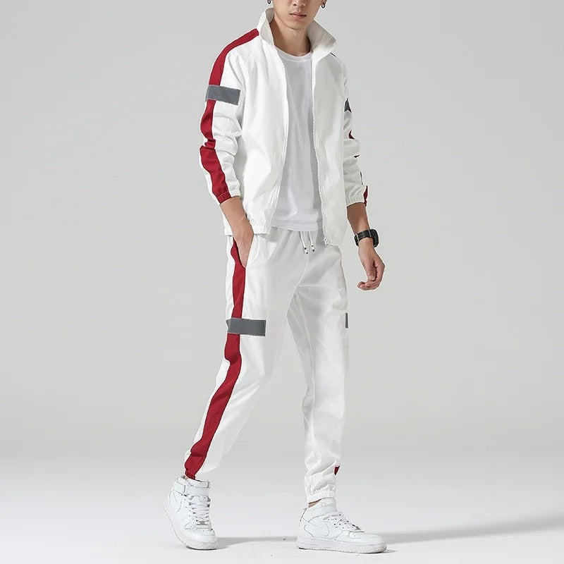 Ravelo Track Stripe Athletic Tracksuit Set