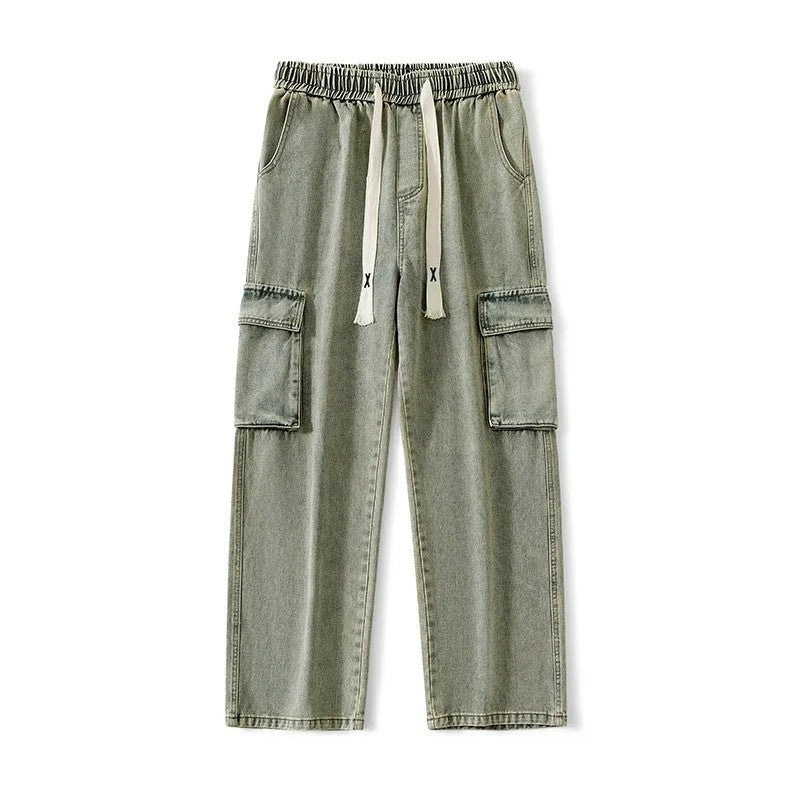 Ravik Relaxed Wide-Leg Cargo Jeans