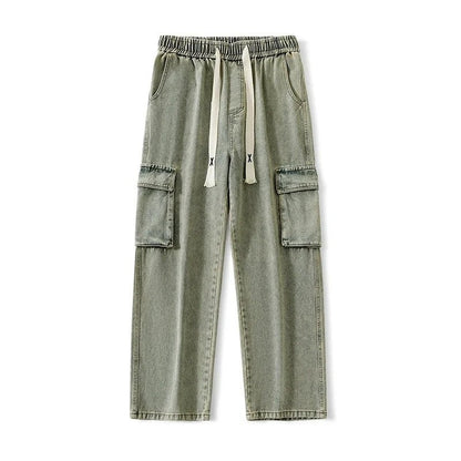 Ravik Relaxed Wide-Leg Cargo Jeans