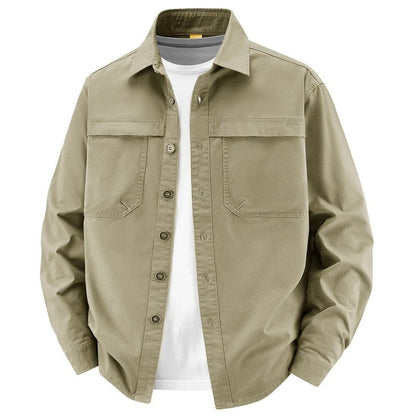 Ravik Utility Cotton Button-Up Overshirt